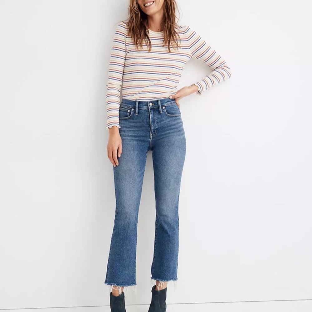 Madewell cali demi boot with frayed edge